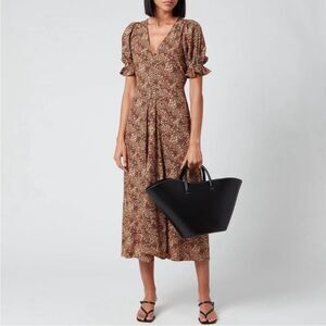 Faithful The Brand Maggie Midi Animal Print dress